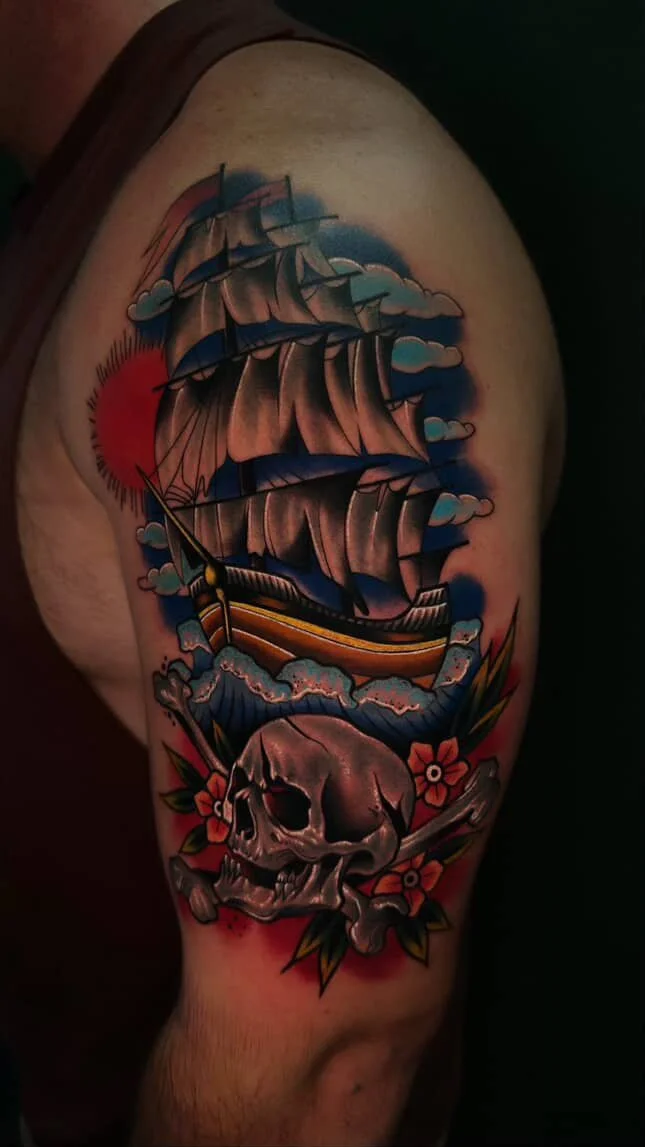 Ship & Skull · Full Color